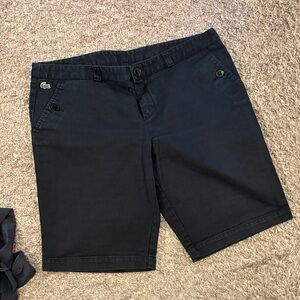 Lacoste Women's Midnight Black Bermuda Shorts